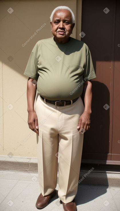 Ethiopian elderly male with  blonde hair