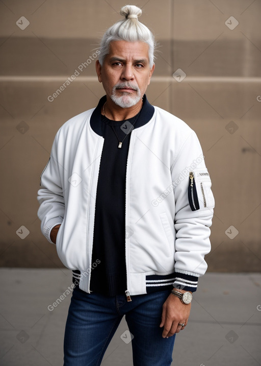 Nicaraguan middle-aged male with  white hair