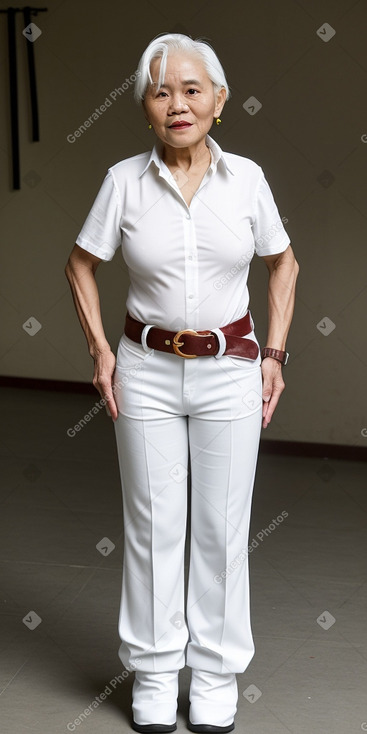 Thai elderly female with  white hair