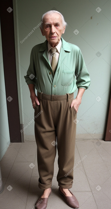 French elderly male with  brown hair