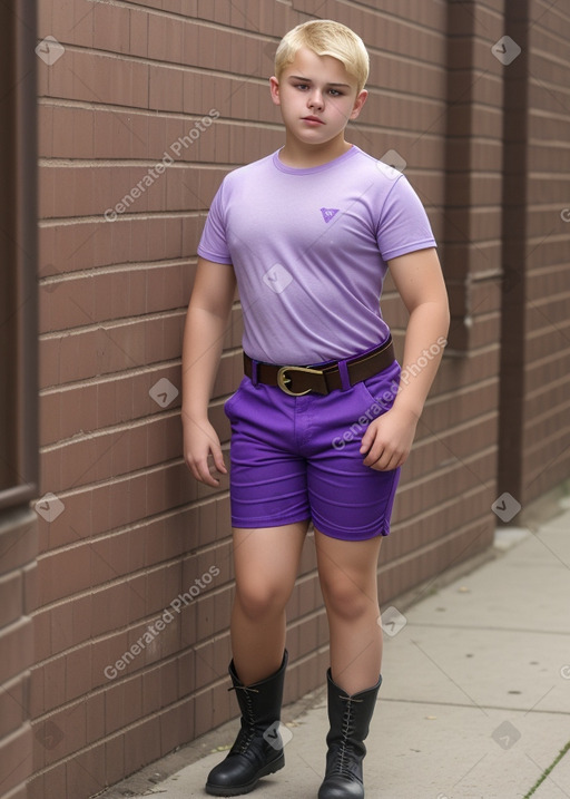 Romanian teenager boy with  blonde hair