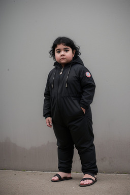 Costa rican child girl with  black hair