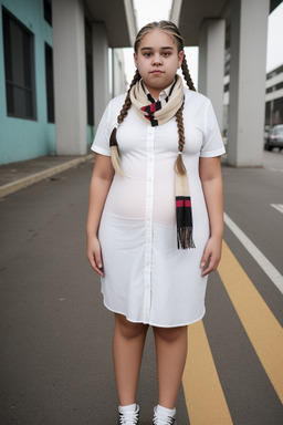 Brazilian teenager girl with  white hair