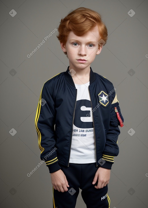 Brazilian child boy with  ginger hair