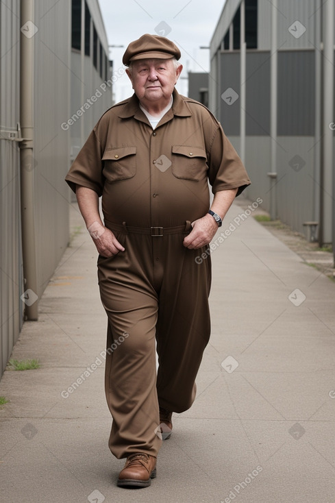 Australian elderly male with  brown hair