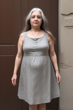 Italian 45 years female with  gray hair