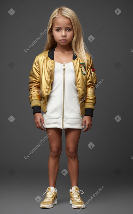 Bolivian child girl with  blonde hair