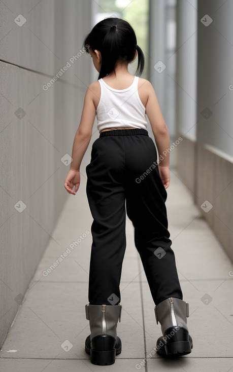 German child female with  black hair