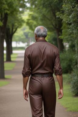 Middle-aged male with  brown hair