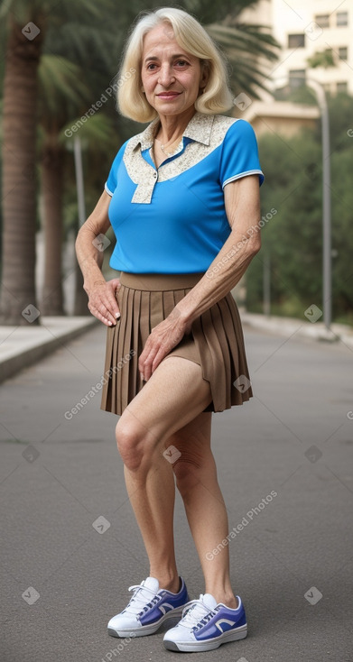 Israeli elderly female with  blonde hair