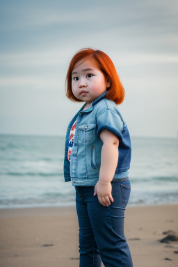 Thai infant girl with  ginger hair