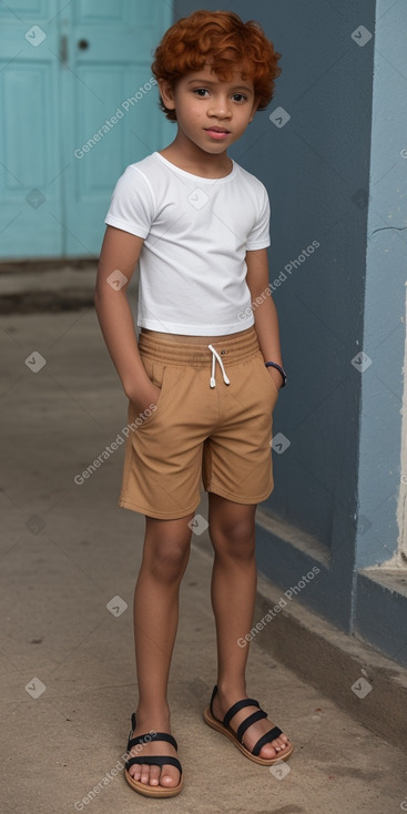 Dominican child boy with  ginger hair