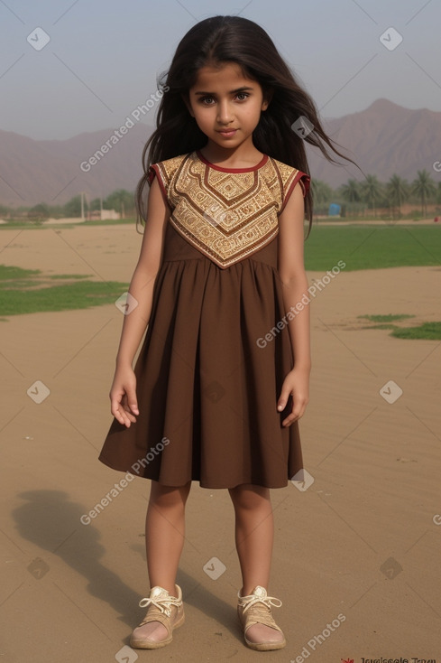 Omani child girl with  brown hair