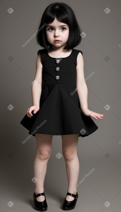 Italian infant girl with  black hair