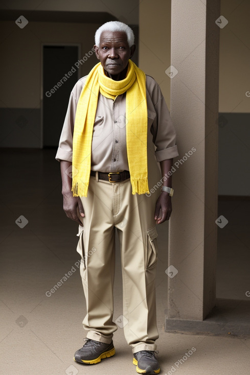 Ugandan elderly male with  gray hair