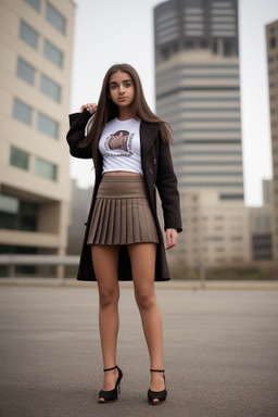 Omani teenager girl with  brown hair