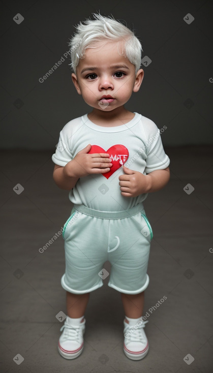 Venezuelan infant boy with  white hair