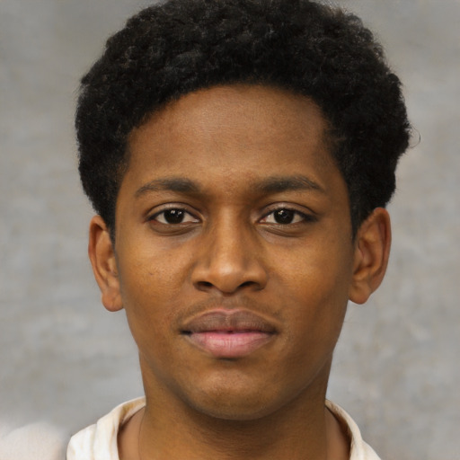 Neutral latino young-adult male with short  brown hair and brown eyes