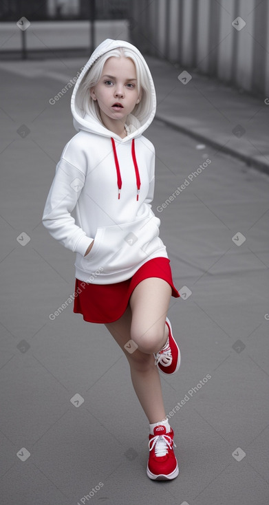 Child female with  white hair