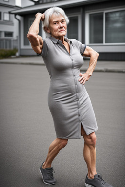 Norwegian elderly female with  gray hair