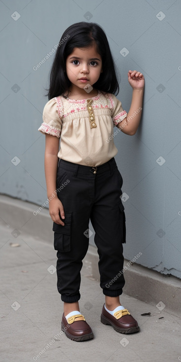 Venezuelan infant girl with  black hair