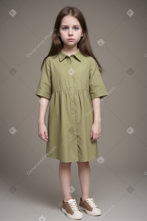 Child female with  brown hair