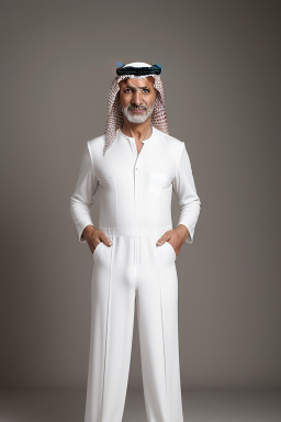 Emirati 45 years male with  white hair