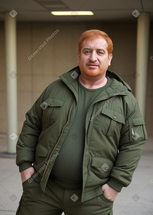 Armenian middle-aged male with  ginger hair