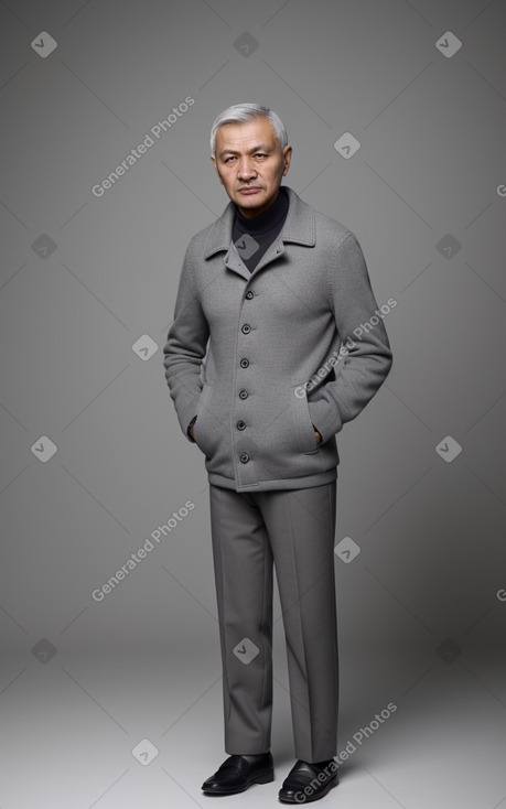 Uzbek 45 years male with  gray hair