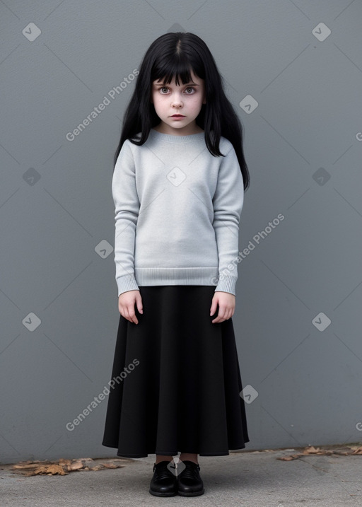 Russian child female with  black hair