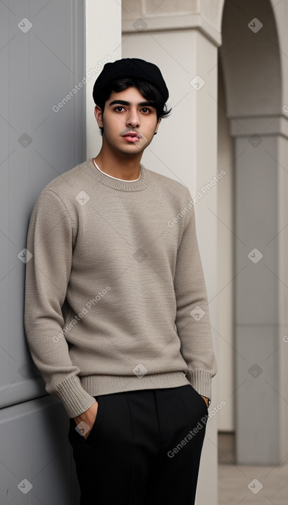 Tunisian young adult male with  black hair