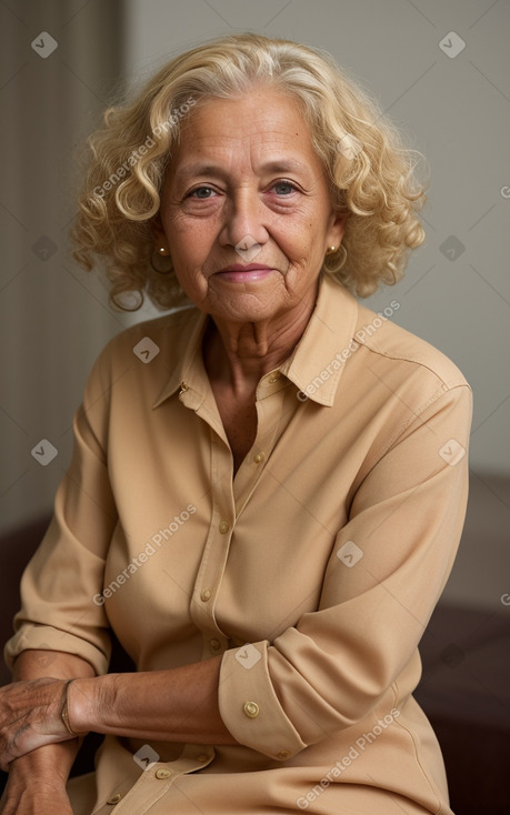 Elderly female with  blonde hair