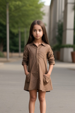 Child girl with  brown hair