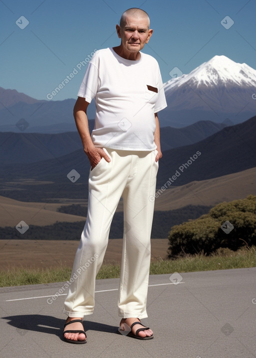 New zealand elderly male with  brown hair