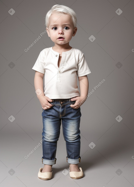 Malian infant boy with  white hair