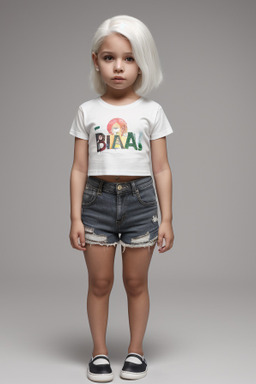 Brazilian child female with  white hair