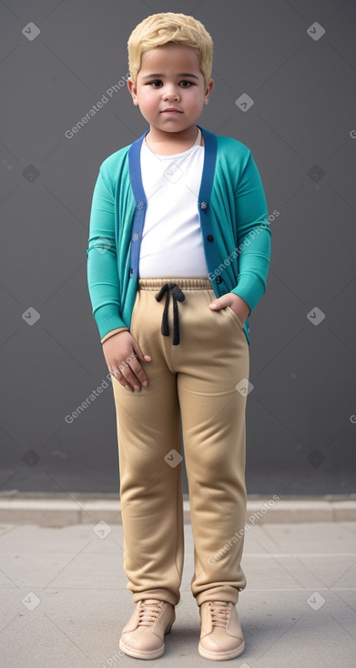 Jordanian child boy with  blonde hair