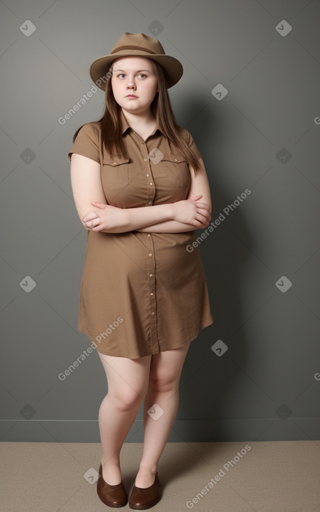 Finnish young adult female with  brown hair