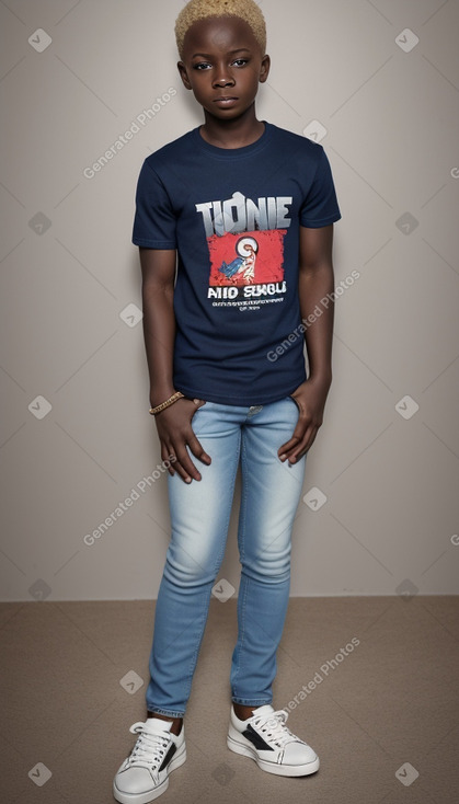 Ghanaian child boy with  blonde hair