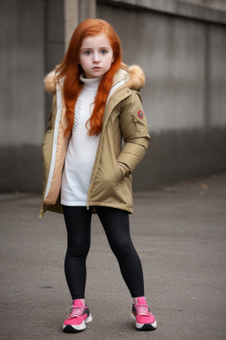 Georgian child girl with  ginger hair