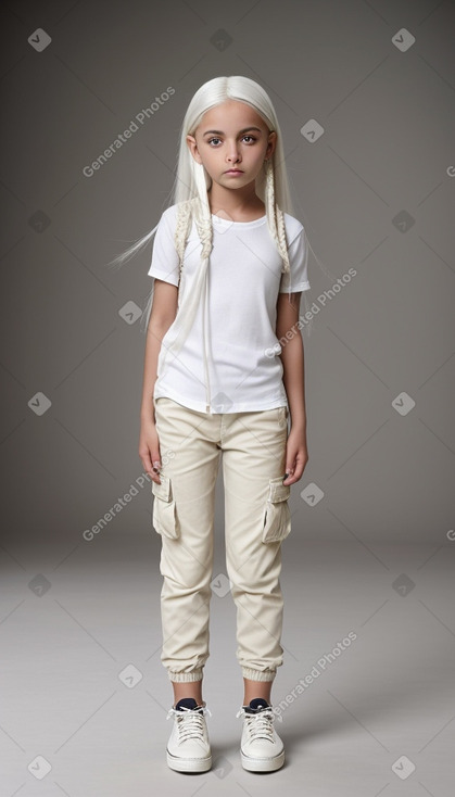 Moroccan child female with  white hair