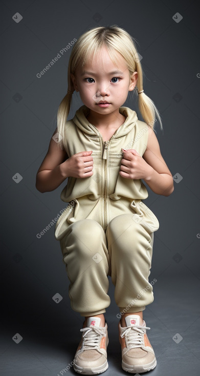 Vietnamese child female with  blonde hair