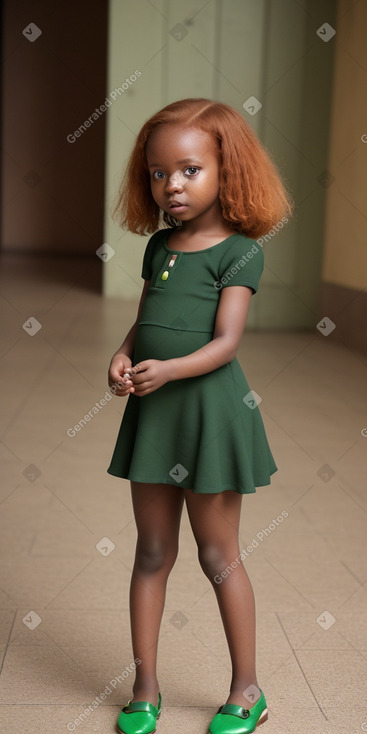 Togolese infant girl with  ginger hair