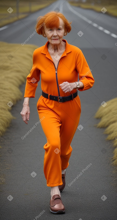 Icelandic elderly female with  ginger hair