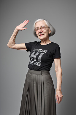 Russian elderly female with  gray hair