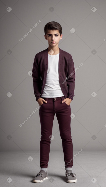 Spanish teenager boy with  gray hair