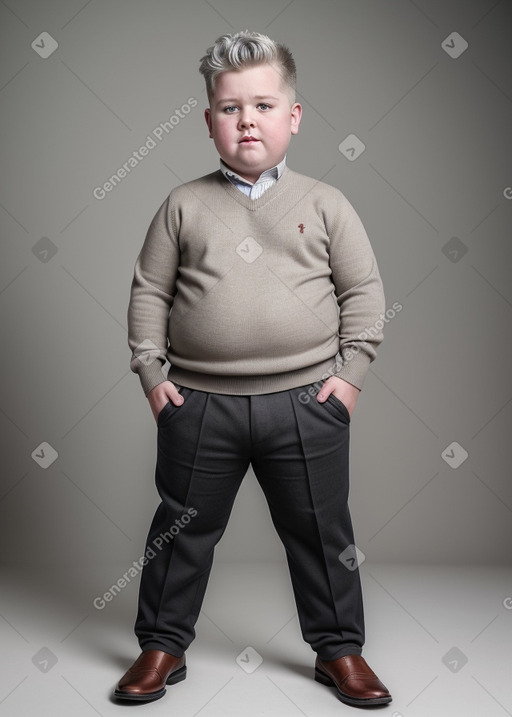 Irish child boy with  gray hair