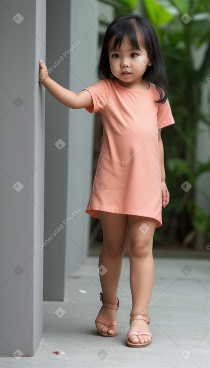 Thai infant girl with  gray hair