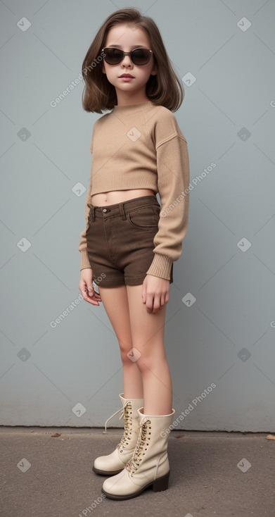 Slovenian child girl with  brown hair