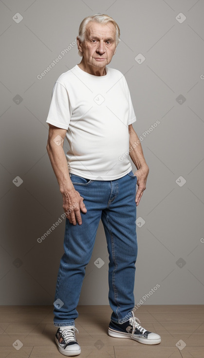 Czech elderly male with  blonde hair